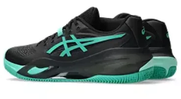 ASICS GEL-RESOLUTION X Sandplatzschuh Herren  BLACK/AURORA GREEN