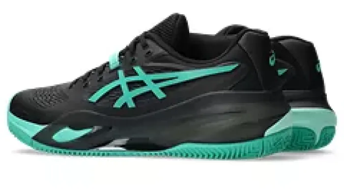 ASICS GEL-RESOLUTION X Sandplatzschuh Herren  BLACK/AURORA GREEN