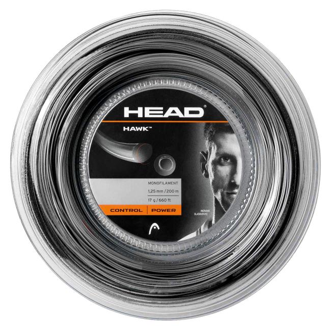 HEAD Hawk Saitenrolle 200m-Schwarz